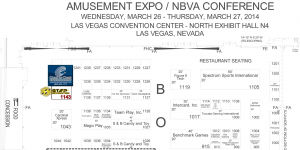 Step Revolution & Coast Entertainment Location Map - AMOA 2014