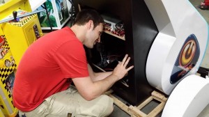 Kyle Ward signing ReRavePlus Cabinets